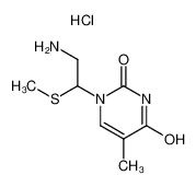 1-(2-Amino-1-methylsulfanyl-ethyl)-4-hydroxy-5-methyl-1H-pyrimidin-2-one; hydrochloride_98224-75-0