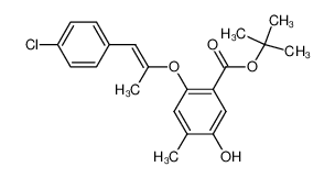 2-[(E)-2-(4-Chloro-phenyl)-1-methyl-vinyloxy]-5-hydroxy-4-methyl-benzoic acid tert-butyl ester_98230-86-5
