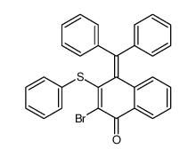 4-benzhydrylidene-2-bromo-3-phenylsulfanylnaphthalen-1-one_98236-86-3