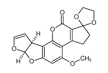 Spiro[cyclopenta[c]furo[3',2':4,5]furo[2,3-h][1]benzopyran-1(11H),2'-[1,3]dioxolan]-11-one, 2,3,6a,9a-tetrahydro-4-methoxy-, (6aR-cis)-_98259-90-6