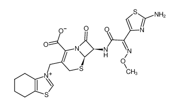(6R,7R)-7-((Z)-2-(2-aminothiazol-4-yl)-2-(methoxyimino)acetamido)-8-oxo-3-((4,5,6,7-tetrahydrobenzo[d]thiazol-3-ium-3-yl)methyl)-5-thia-1-azabicyclo[4.2.0]oct-2-ene-2-carboxylate_98265-05-5