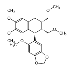 5-((1R,2R,3S)-6,7-Dimethoxy-2,3-bis-methoxymethyl-1,2,3,4-tetrahydro-naphthalen-1-yl)-6-methoxy-benzo[1,3]dioxole_98270-56-5