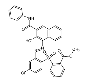 2-[4-Chloro-2-(2-hydroxy-3-phenylcarbamoyl-naphthalen-1-ylazo)-benzenesulfonyl]-benzoic acid methyl ester_98270-83-8