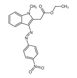 [1-Methyl-3-(4-nitro-phenylazo)-1H-indol-2-yl]-acetic acid ethyl ester_98294-45-2