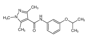 N-(3-isopropoxyphenyl)-1,3,5-trimethyl-1H-pyrazole-4-carboxamide_98298-65-8