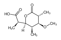 (R)-2-((2S,3R,4S,5R)-4-Methoxy-3,5-dimethyl-6-oxo-tetrahydro-pyran-2-yl)-propionic acid_98300-65-3