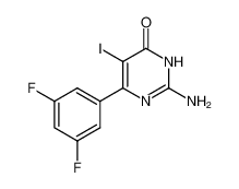 2-Amino-6-(3,5-difluoro-phenyl)-5-iodo-3H-pyrimidin-4-one_98305-46-5