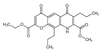 4,5-Dioxo-6,9-dipropyl-5,8-dihydro-4H-1-oxa-8-aza-anthracene-2,7-dicarboxylic acid 2-ethyl ester 7-methyl ester_98331-36-3