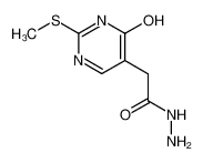 (2-methylsulfanyl-6-oxo-1,6-dihydro-pyrimidin-5-yl)-acetic acid hydrazide_98335-35-4