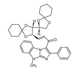 3-(ω-(1,2,3,4-di-O-cyclohexylidene-D-gluco-1,2,3,4-tetrahydroxybutyl)acryloyl)-9-methyl-2-phenylimidazo(1,2-a)benzimidazole_98355-02-3