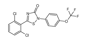 5-(2,6-dichlorophenyl)-2-(4-(trifluoromethoxy)phenyl)-1,2,4-thiadiazol-3(2H)-one_98373-21-8