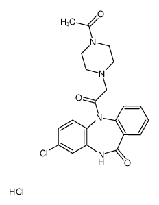 5-((4-Acetyl-1-piperazinyl)acetyl)-8-chlor-5,10-dihydro-11H-dibenzo(b,e)(1,4)diazepin-11-on-hydrochlorid_98374-88-0