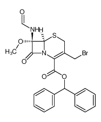 diphenylmethyl(6R,7S)-3-bromomethyl-7-formamido-7-methoxyceph-3-em-4-carboxylate_98376-13-7