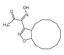 1-(3a,4,5,6,7,8,9,10,11,12,13,13a-Dodecahydro-1-oxa-2-aza-cyclopentacyclododecen-3-yl)-propane-1,2-dione 1-oxime_98384-56-6