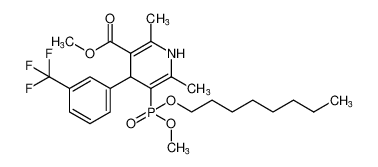 methyl 5-(methoxy(octyloxy)phosphoryl)-2,6-dimethyl-4-(3-(trifluoromethyl)phenyl)-1,4-dihydropyridine-3-carboxylate_98399-50-9
