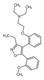diethyl-(2-{2-[3-ethyl-5-(2-methoxy-phenyl)-isoxazol-4-yl]-phenoxy}-ethyl)-amine_984-73-6