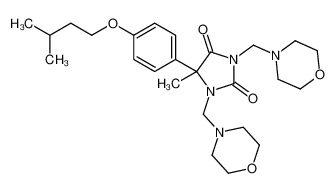 5-methyl-5-[4-(3-methylbutoxy)phenyl]-1,3-bis(morpholin-4-ylmethyl)imidazolidine-2,4-dione_98402-17-6