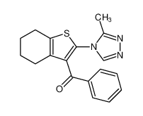 (2-(3-methyl-4H-1,2,4-triazol-4-yl)-4,5,6,7-tetrahydrobenzo[b]thiophen-3-yl)(phenyl)methanone_98405-32-4