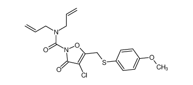 N,N-diallyl-4-chloro-5-(((4-methoxyphenyl)thio)methyl)-3-oxoisoxazole-2(3H)-carboxamide_98407-01-3