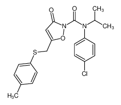N-(4-chlorophenyl)-N-isopropyl-3-oxo-5-((p-tolylthio)methyl)isoxazole-2(3H)-carboxamide_98407-11-5