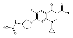 7-(3-acetamidopyrrolidin-1-yl)-1-cyclopropyl-6-fluoro-4-oxo-1,4-dihydro-1,8-naphthyridine-3-carboxylic acid_98417-06-2