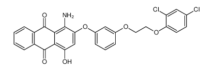 1-amino-2-(3-(2-(2,4-dichlorophenoxy)ethoxy)phenoxy)-4-hydroxyanthracene-9,10-dione_98418-14-5