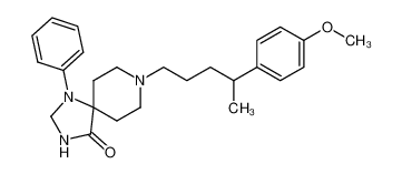8-[4-(4-methoxy-phenyl)-pentyl]-1-phenyl-1,3,8-triaza-spiro[4.5]decan-4-one_98422-90-3