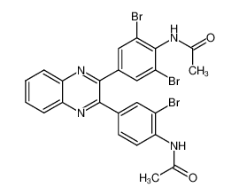 2-(4-acetylamino-3-bromo-phenyl)-3-(4-acetylamino-3,5-dibromo-phenyl)-quinoxaline_98423-16-6