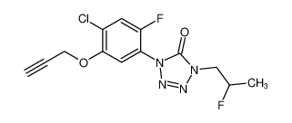 1-(4-chloro-2-fluoro-5-(prop-2-yn-1-yloxy)phenyl)-4-(2-fluoropropyl)-1,4-dihydro-5H-tetrazol-5-one_98445-95-5
