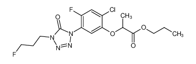 propyl 2-(2-chloro-4-fluoro-5-(4-(3-fluoropropyl)-5-oxo-4,5-dihydro-1H-tetrazol-1-yl)phenoxy)propanoate_98446-06-1