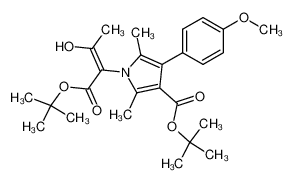 1-(1-(tert-Butoxycarbonyl)-2-hydroxy-1-propenyl)-4-(4-methoxyphenyl)-2,5-dimethyl-3-pyrrolcarbonsaeure-tert-butylester_98450-55-6