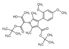 1-(1-(tert-Butoxycarbonyl)-2-hydroxy-1-propenyl)-4-(2,4-dimethoxyphenyl)-2,5-dimethyl-3-pyrrolcarbonsaeure-tert-butylester_98450-56-7