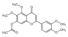 2-(3,4-dimethoxyphenyl)-5,6-dimethoxy-4-oxo-4H-chromen-7-yl acetate_98452-94-9