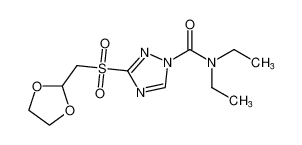 3-(((1,3-dioxolan-2-yl)methyl)sulfonyl)-N,N-diethyl-1H-1,2,4-triazole-1-carboxamide_98456-22-5