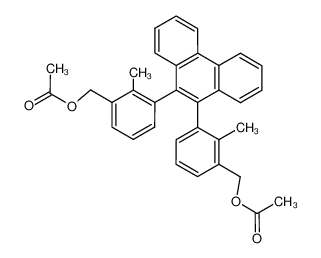 Acetic acid 3-[10-(3-acetoxymethyl-2-methyl-phenyl)-phenanthren-9-yl]-2-methyl-benzyl ester_98464-68-7