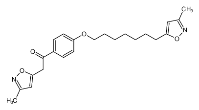 2-(3-Methyl-isoxazol-5-yl)-1-{4-[7-(3-methyl-isoxazol-5-yl)-heptyloxy]-phenyl}-ethanone_98466-34-3