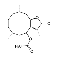 Acetic acid (3aR,4R,11aR)-3,6,10-trimethyl-2-oxo-dodecahydro-cyclodeca[b]furan-4-yl ester_98470-13-4