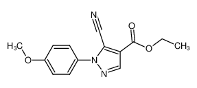 5-Cyano-1-(4-methoxyphenyl)-1H-pyrazole-4-carboxylic acid, ethyl ester_98476-19-8