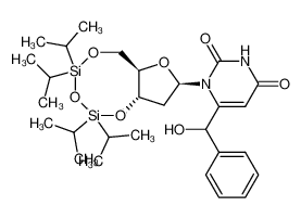 6-phenylhydroxymethyl-3',5'-O-(tetraisopropyldisiloxane-1,3-diyl)-2'-deoxyuridine_98495-75-1