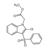 (3-Benzenesulfonyl-2-chloro-indol-1-yl)-acetic acid methyl ester_98508-77-1