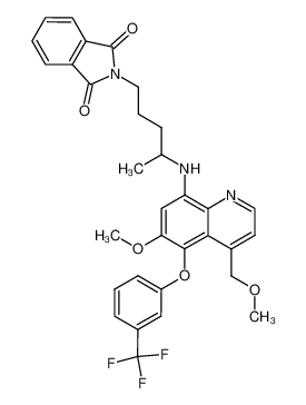 2-{4-[6-Methoxy-4-methoxymethyl-5-(3-trifluoromethyl-phenoxy)-quinolin-8-ylamino]-pentyl}-isoindole-1,3-dione_98510-02-2