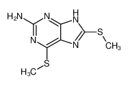 6,8-bis-methylsulfanyl-7(9)H-purin-2-ylamine_98548-54-0