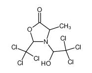 4-methyl-3-(2,2,2-trichloro-1-hydroxy-ethyl)-2-trichloromethyl-oxazolidin-5-one_98551-06-5