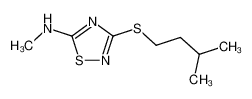 (isopentylmercapto-[1,2,4]thiadiazol-5-yl)-methyl-amine_98553-66-3