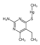 2-Amino-6-methylmercurithio-4-methyl-5-aethyl-pyrimidin_98560-09-9