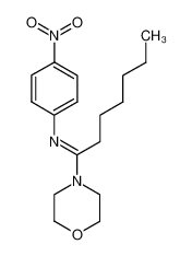 4-[N-(4-nitro-phenyl)-heptanimidoyl]-morpholine_98597-09-2