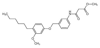 N-[3-(4-Hexyl-3-methoxy-phenoxymethyl)-phenyl]-malonamic acid methyl ester_98619-03-5