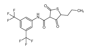 N-(3,5-bis(trifluoromethyl)phenyl)-2,4-dioxo-5-propyltetrahydrothiophene-3-carboxamide_98620-51-0
