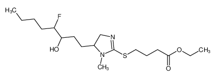 ethyl 4-((5-(4-fluoro-3-hydroxyoctyl)-1-methyl-4,5-dihydro-1H-imidazol-2-yl)thio)butanoate_98630-69-4