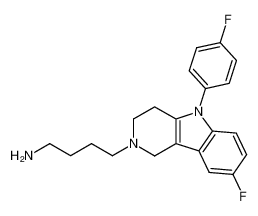 8-fluoro-5-(4-fluorophenyl)-2-(4-amino-1-butyl)-2,3,4,5-tetrahydro-1H-pyrido[4,3-b]indole_98634-69-6